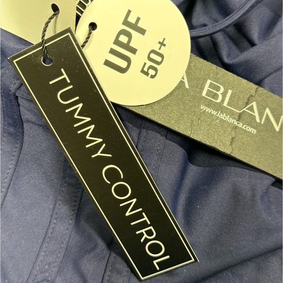 La Blanca size 12 NWT blue cross back one piece swimsuit NWT perfect condition! - Picture 9 of 11